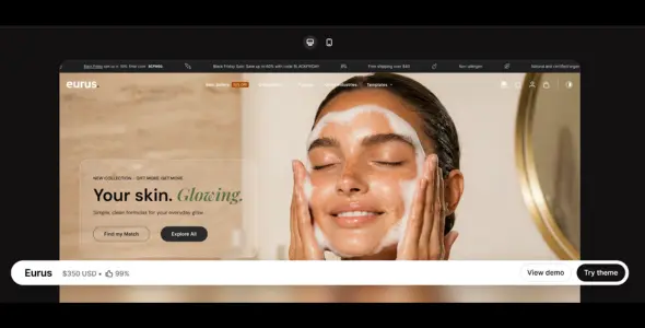 Eurus Shopify Theme v9.8.0 + v9.7.1 Free Download eurus shopify theme nulled