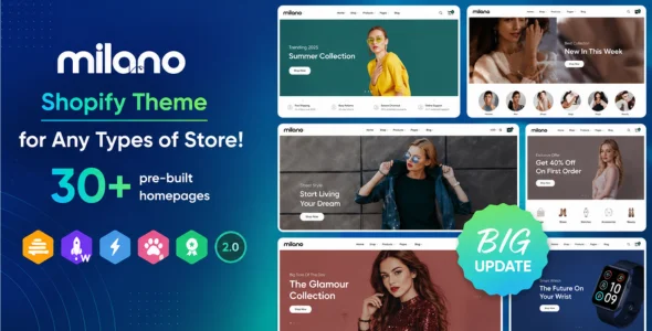 Milano Shopify Theme v1.0.6 Free Download milano shopify theme nulled