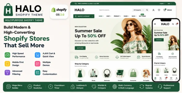 Halo Shopify Theme v3.0.2 Free Download halo shopify theme nulled free download