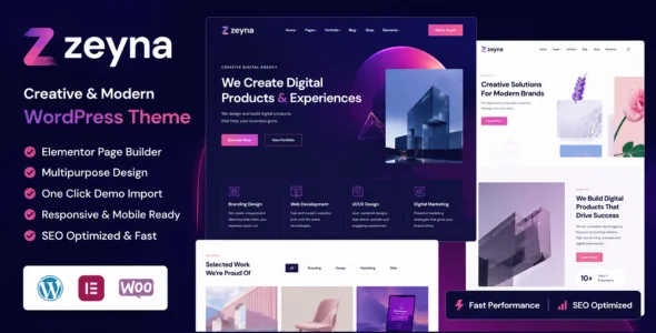 zeyna-wordpress-theme Zeyna Multi-Purpose Creative WordPress Theme nulled