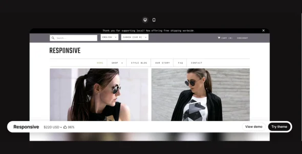 Responsive Shopify Theme v10.1.1 Free Download